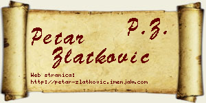 Petar Zlatković vizit kartica